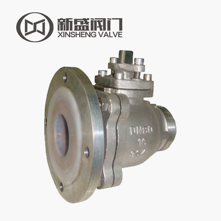 Lining fluoride feeding stainless steel ball valve